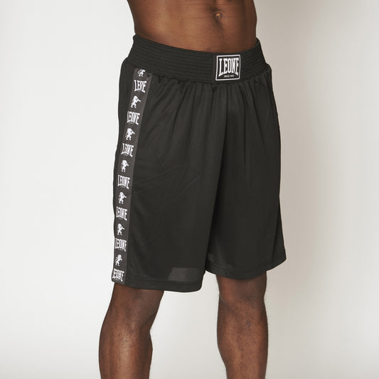 Short de boxe anglaise noir LEONE Ambassador