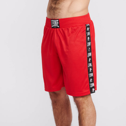 Short de boxe anglaise rouge LEONE Ambassador