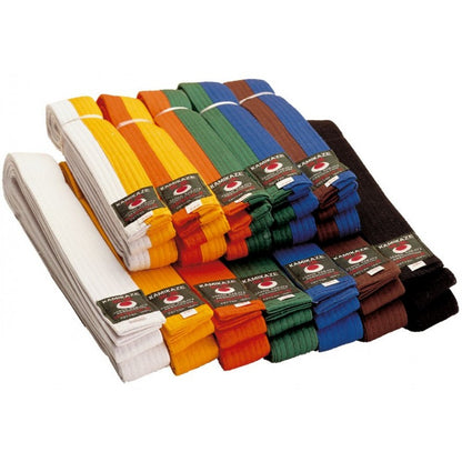 Ceinture bicolore Verte Bleue piquée KAMIKAZE