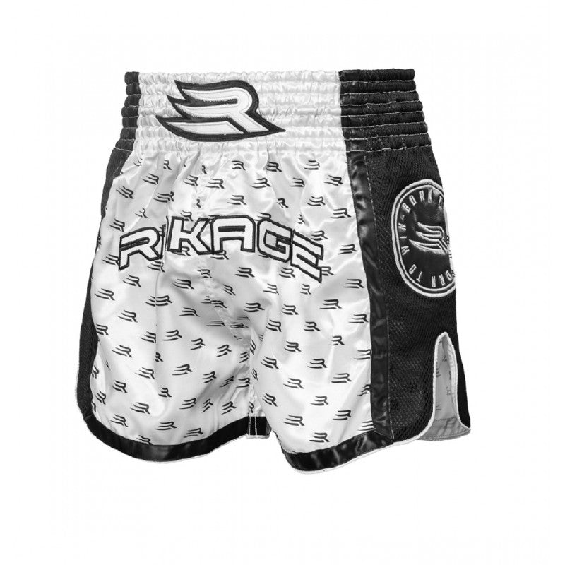 Short de boxe Rinkage Stallion blanc noir